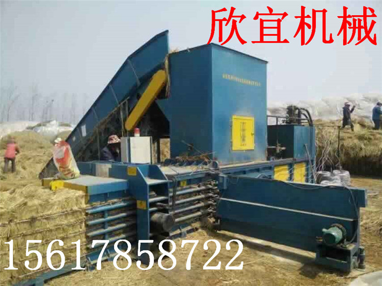 120型多功能卧室废纸箱打包机 易拉罐打包机 秸秆玉米打包机客户现场图片